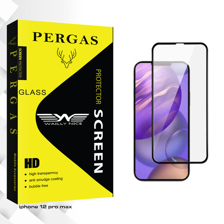 محافظ صفحه نمایش وایلی نایس مدل Pergas Glass مناسب برای گوشی موبایل اپل iPhone 12 pro max