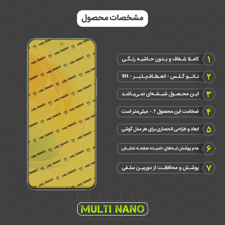محافظ صفحه نمایش مولتی نانو مدل X-SFL مناسب برای گوشی موبایل آنر X40i به همراه برچسب پوششی