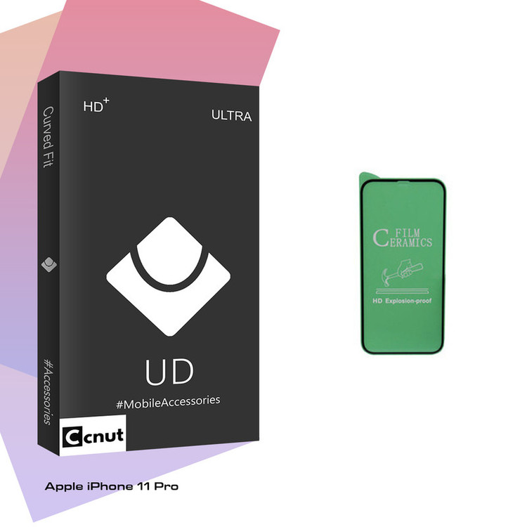 محافظ صفحه نمایش سرامیکی کوکونات مدل UD Black مناسب برای گوشی موبایل اپل iPhone 11 Pro
