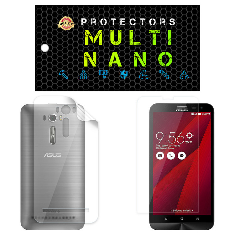 محافظ صفحه نمایش مولتی نانو مدل X-SFT مناسب برای گوشی موبایل ایسوس Zenfone 2 Laser / 6 IN / ZE600KL / ZE601KL به همراه محافظ پشت گوشی