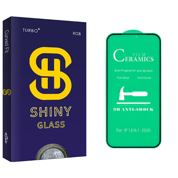 محافظ صفحه نمایش سرامیکی آتوچبو مدل Shiny Glass مناسب برای گوشی موبایل اپل Iphone 12 / 12 Pro