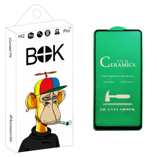 محافظ صفحه نمایش سرامیکی بوک مدل +HD مناسب برای گوشی موبایل سامسونگ Galaxy A21