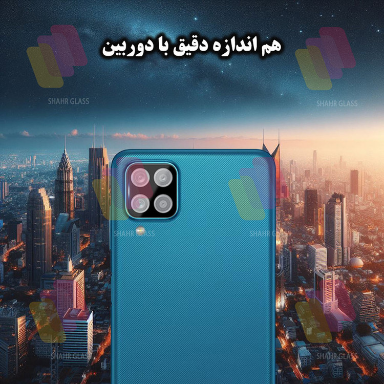محافظ لنز دوربین شهر گلس مدل LENSFSH مناسب برای گوشی موبایل سامسونگ Galaxy A12 / A12 Nacho / A42 5G