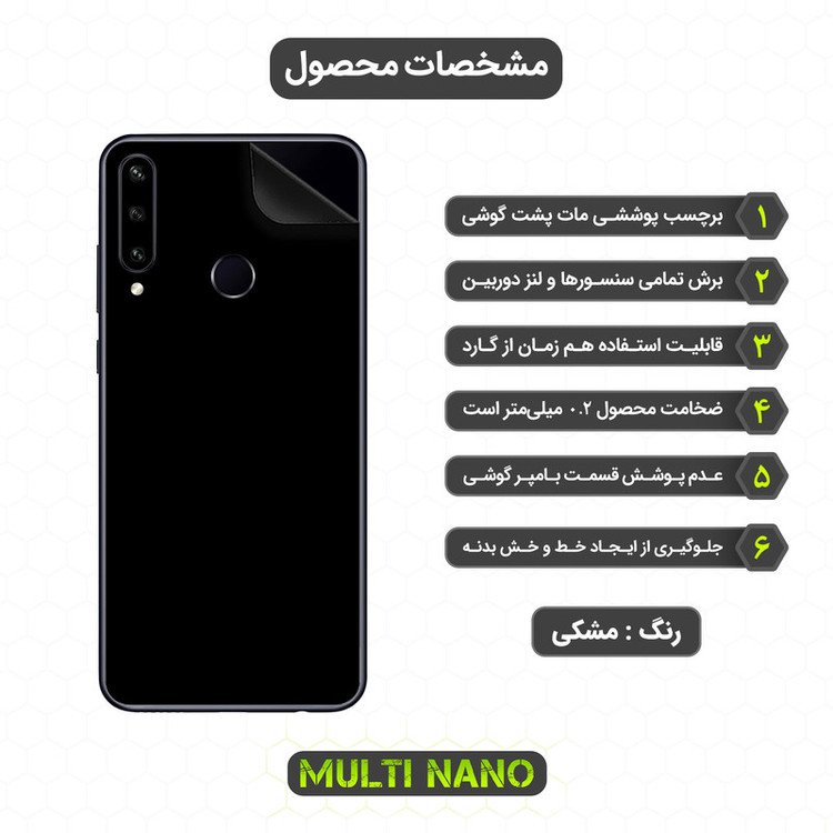 محافظ صفحه نمایش مولتی نانو مدل X-SFM مناسب برای گوشی موبایل هوآوی Y6P به همراه برچسب پوششی