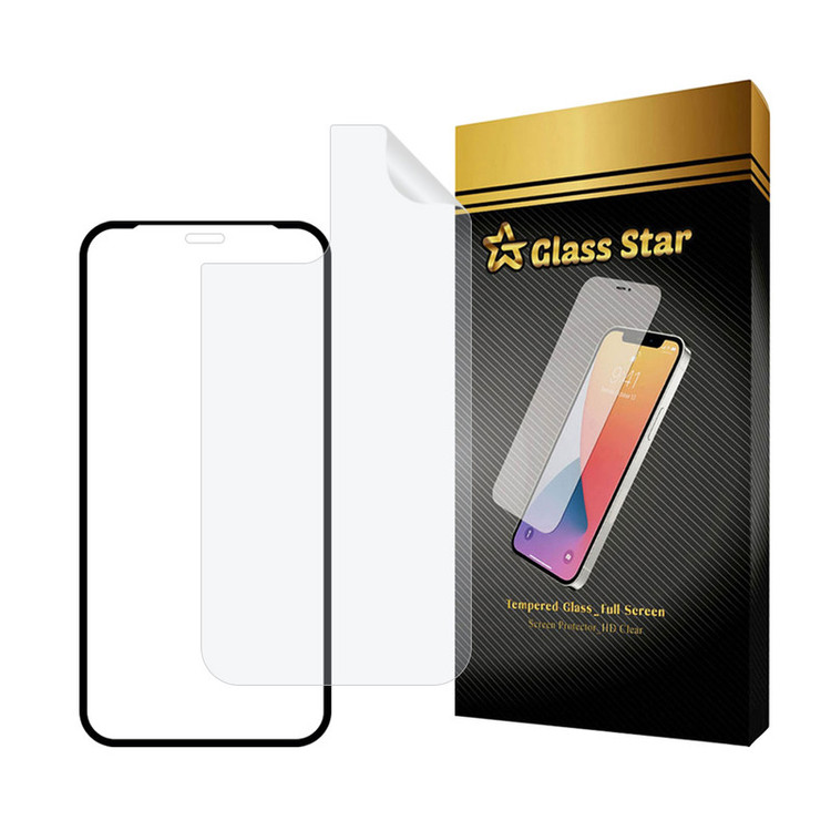 محافظ صفحه نمایش سرامیکی شفاف گلس استار مدل CERAMICNANOST مناسب برای گوشی موبایل اپل iPhone 12 mini به همراه محافظ پشت گوشی هیدروژل