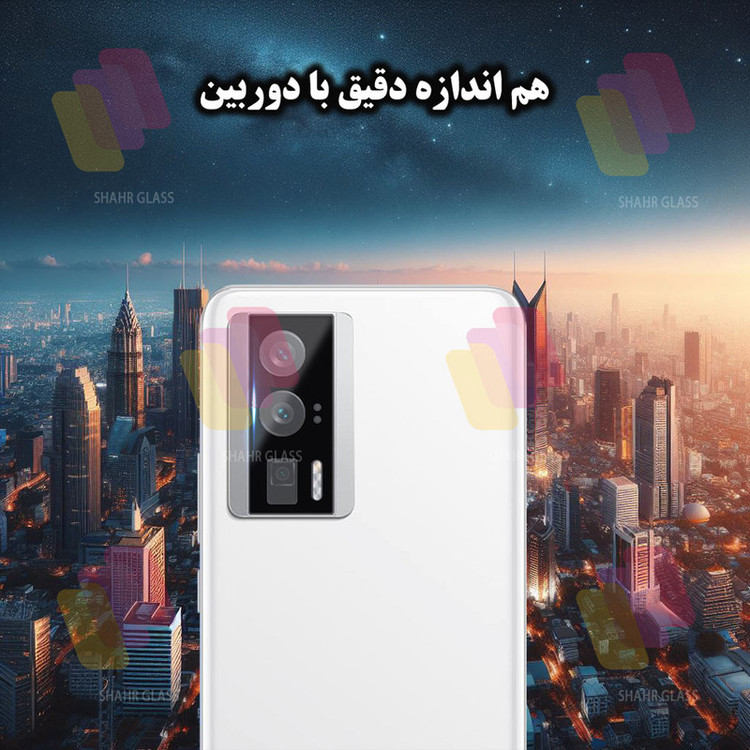 محافظ لنز دوربین شهر گلس مدل LENSFSH مناسب برای گوشی موبایل شیائومی Poco F5 Pro / Redmi K60 / Redmi K60E / Redmi K60 Pro