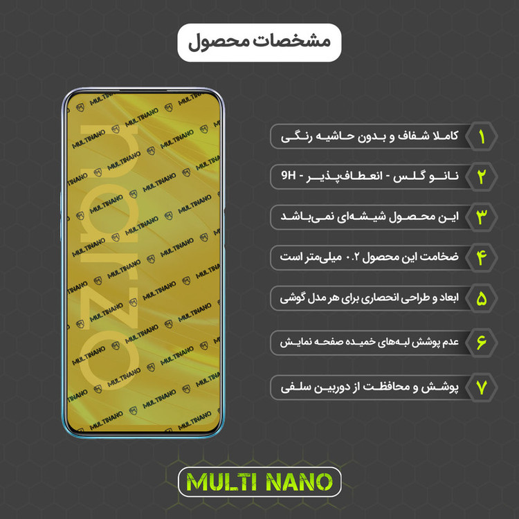 محافظ صفحه نمایش مولتی نانو مدل X-SFC مناسب برای گوشی موبایل ریلمی Narzo 20 Pro به همراه برچسب پوششی
