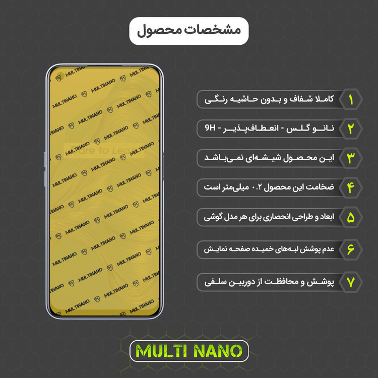 محافظ صفحه نمایش مولتی نانو مدل X-SFC مناسب برای گوشی موبایل ریلمی 7 5G به همراه برچسب پوششی