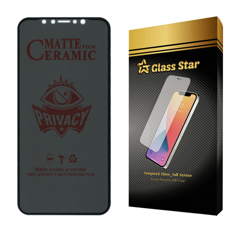 محافظ صفحه نمایش سرامیکی حریم شخصی گلس استار مدل PRCGA مناسب برای گوشی موبایل اپل iPhone XR