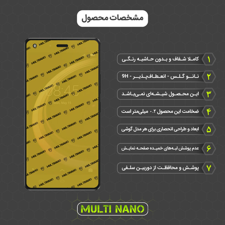 محافظ صفحه نمایش مولتی نانو مدل X-SFM مناسب برای گوشی موبایل اینفینیکس Hot 4 به همراه برچسب پوششی