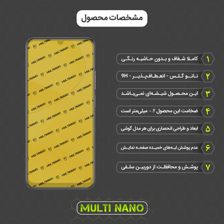 محافظ صفحه نمایش مولتی نانو مدل X-S3N مناسب برای گوشی موبایل ریلمی C51 بسته سه عددی