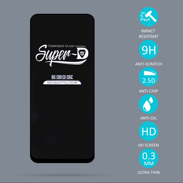 محافظ صفحه نمایش مدل Super D مناسب برای گوشی موبایل شیائومی Redmi Note 9