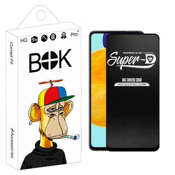 محافظ صفحه نمایش شیشه ای بوک مدل carbon super D مناسب برای گوشی موبایل سامسونگ GALAXY A72