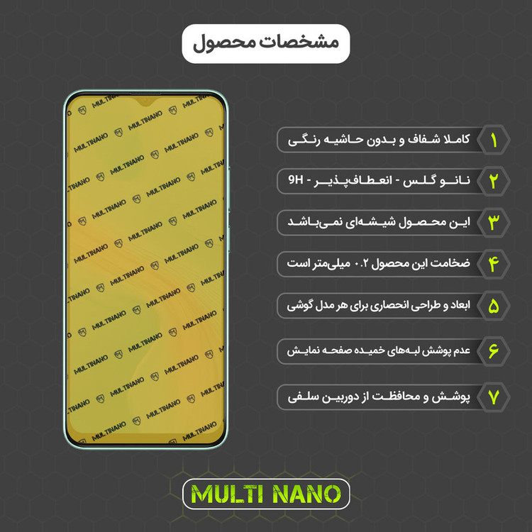 محافظ صفحه نمایش مولتی نانو مدل X-S2N مناسب برای گوشی موبایل بلک ویو A70 Pro بسته دو عددی