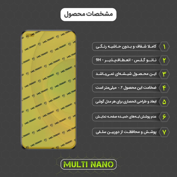محافظ صفحه نمایش مولتی نانو مدل X-SFG مناسب برای گوشی موبایل آنر 50 Lite به همراه برچسب پوششی