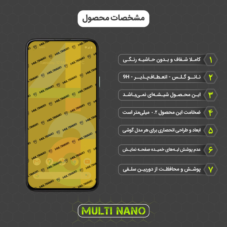 محافظ صفحه نمایش مولتی نانو مدل X-SFC مناسب برای گوشی موبایل گوگل Pixel 4A به همراه برچسب پوششی