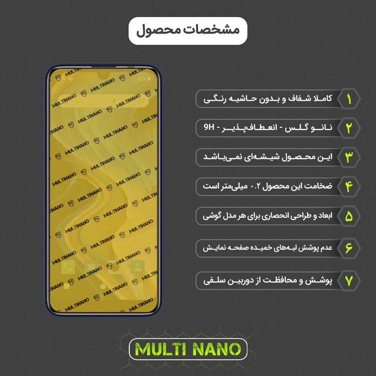 محافظ صفحه نمایش مولتی نانو مدل X-SFC مناسب برای گوشی موبایل جی پلاس P10 Plus به همراه برچسب پوششی