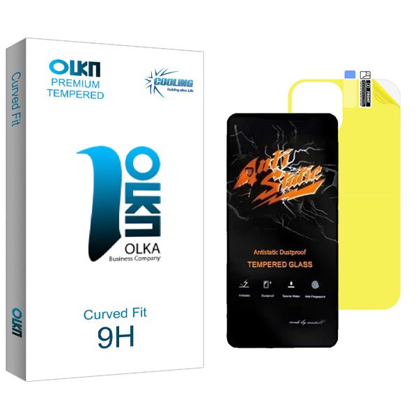 محافظ صفحه نمایش کولینگ مدل Olka Antistatic مناسب برای گوشی موبایل اپل iPhone 11 Pro Max به همراه محافظ پشت گوشی