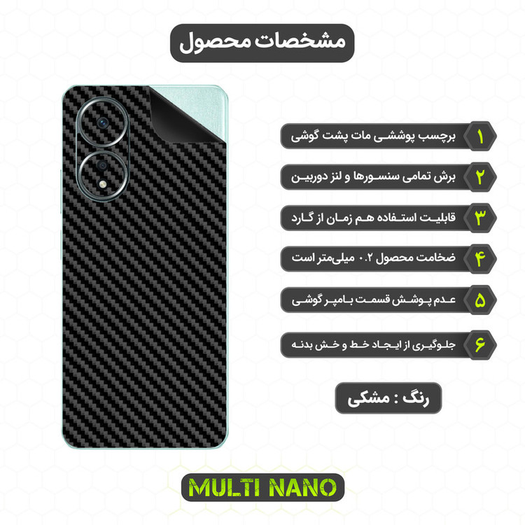 برچسب پوششی مولتی نانو مدل X-F1M مناسب برای گوشی موبایل اوپو A58 4G
