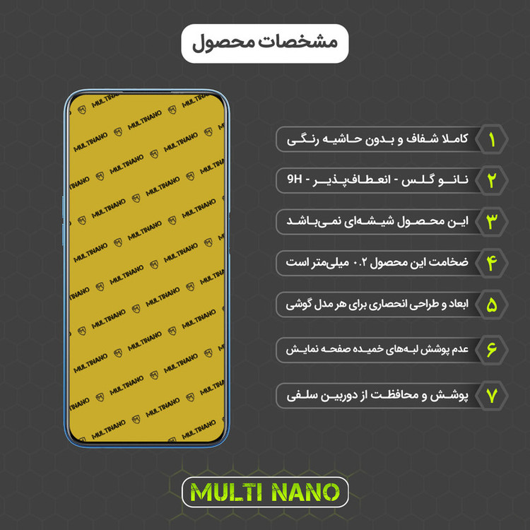 محافظ صفحه نمایش مولتی نانو مدل X-S2N مناسب برای گوشی موبایل ریلمی 7 4G بسته دو عددی