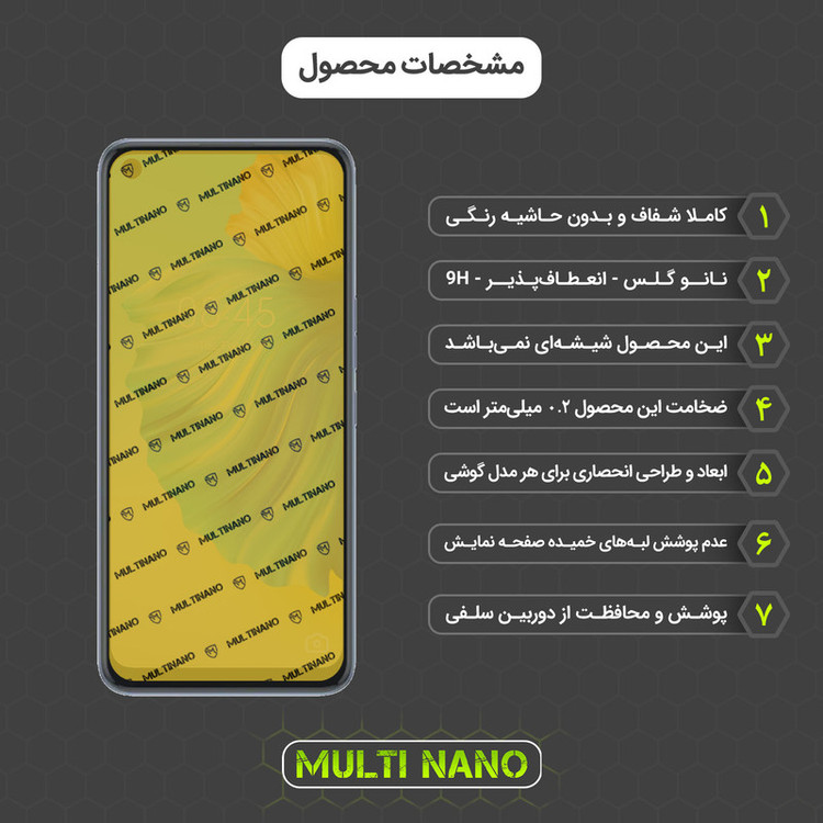 محافظ صفحه نمایش مولتی نانو مدل X-SFC مناسب برای گوشی موبایل تکنو Camon 17 به همراه برچسب پوششی