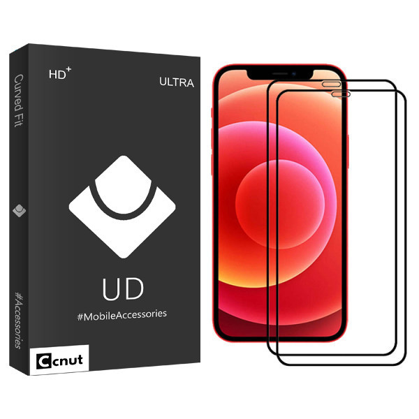 محافظ صفحه نمایش سرامیکی کوکونات مدل UD Black مناسب برای گوشی موبایل اپل Iphone 12/12Pro بسته دو عددی