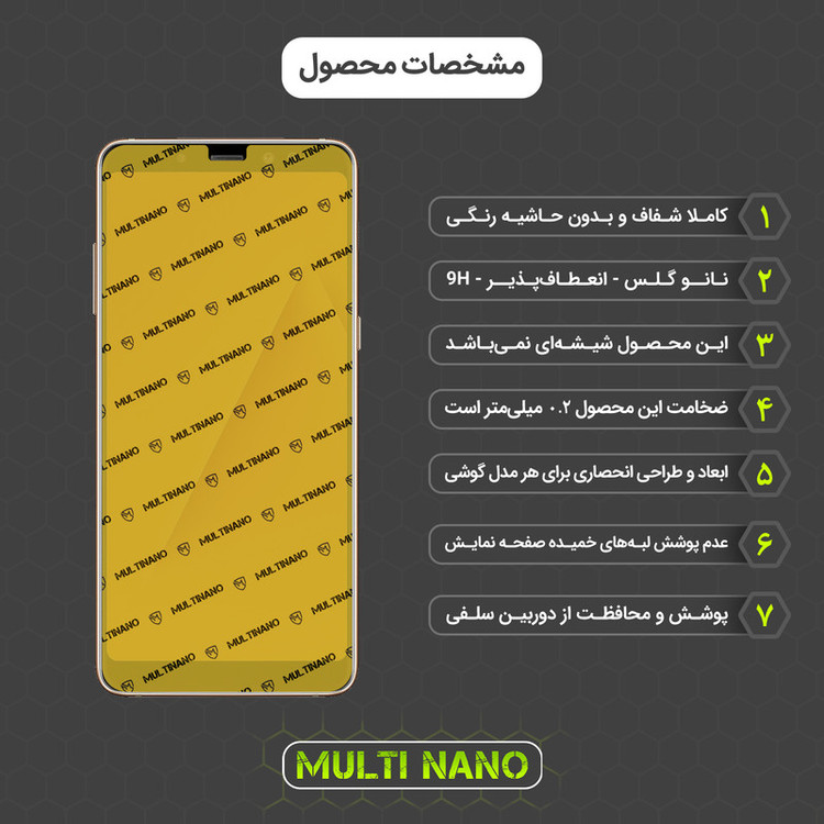 محافظ صفحه نمایش مولتی نانو مدل X-SFG مناسب برای گوشی موبایل سامسونگ Galaxy A8 Plus 2018 به همراه برچسب پوششی