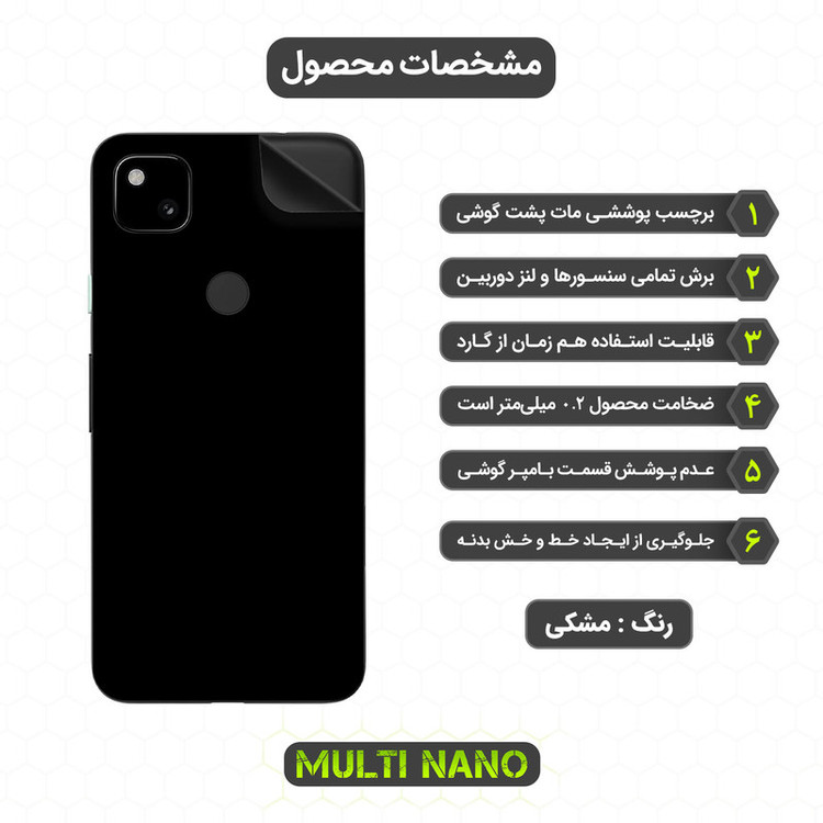 محافظ صفحه نمایش مولتی نانو مدل X-SFM مناسب برای گوشی موبایل گوگل Pixel 4A به همراه برچسب پوششی