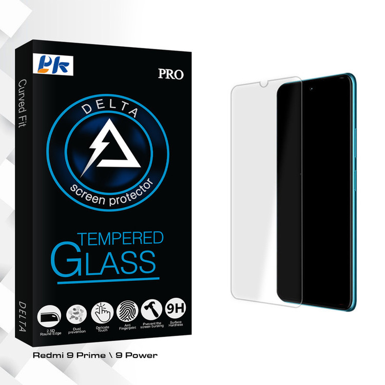 محافظ صفحه نمایش شیشه ای پی کی مدل Delta Glass MIX مناسب برای گوشی موبایل شیائومی Redmi 9 Prime \ 9 Power