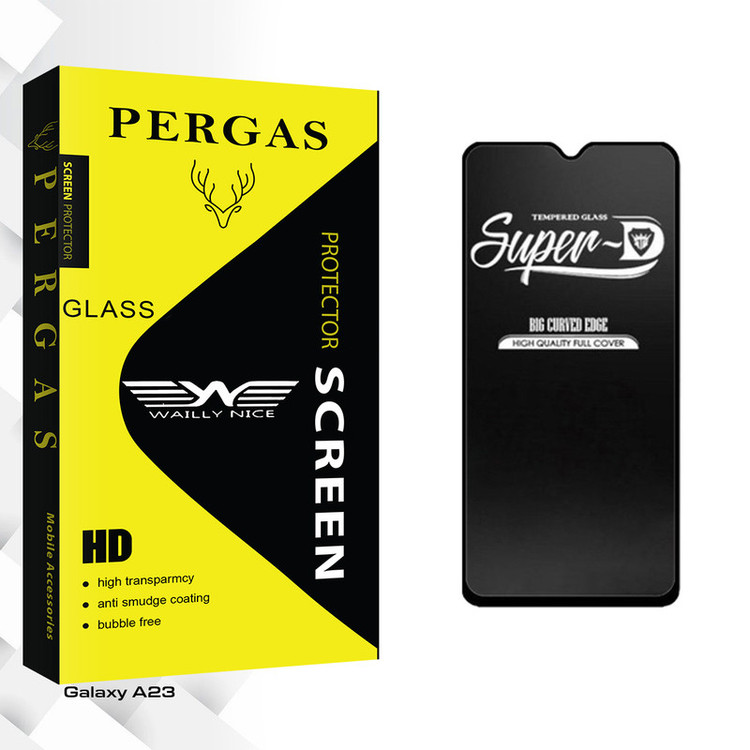 محافظ صفحه نمایش شیشه ای وایلی نایس مدل Pergas Glass Super-D مناسب برای گوشی موبایل سامسونگ Galaxy A23