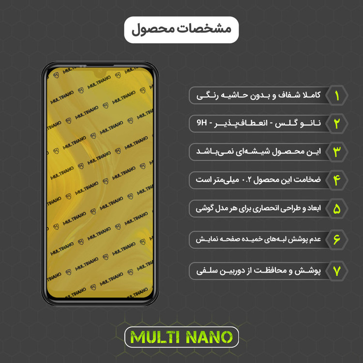 محافظ صفحه نمایش مولتی نانو مدل X-SFM مناسب برای گوشی موبایل جی پلاس Q10 به همراه برچسب پوششی