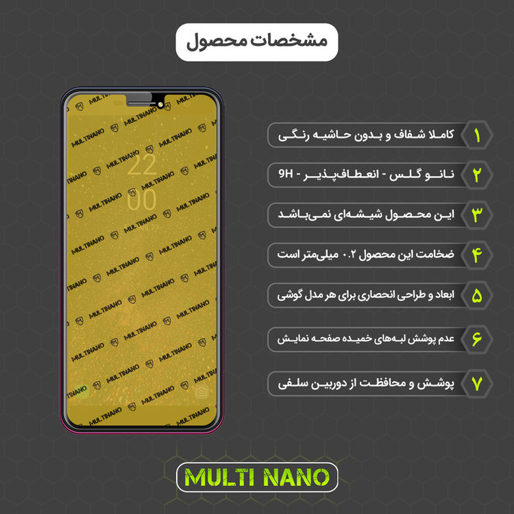 محافظ صفحه نمایش مولتی نانو مدل X-SFM مناسب برای گوشی موبایل جی ال ایکس M1 به همراه برچسب پوششی