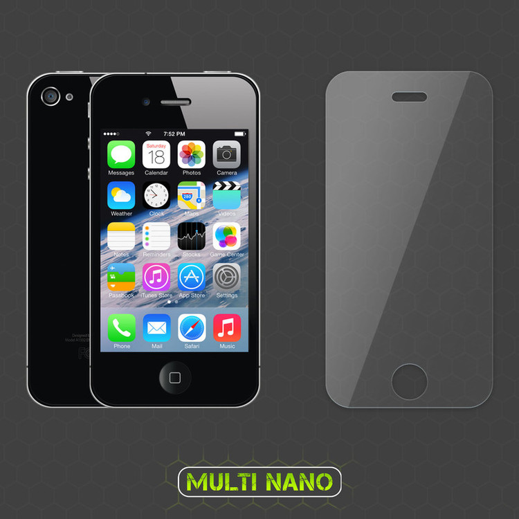 محافظ صفحه نمایش مولتی نانو مدل X-SFT مناسب برای گوشی موبایل اپل iPhone 4 به همراه محافظ پشت
