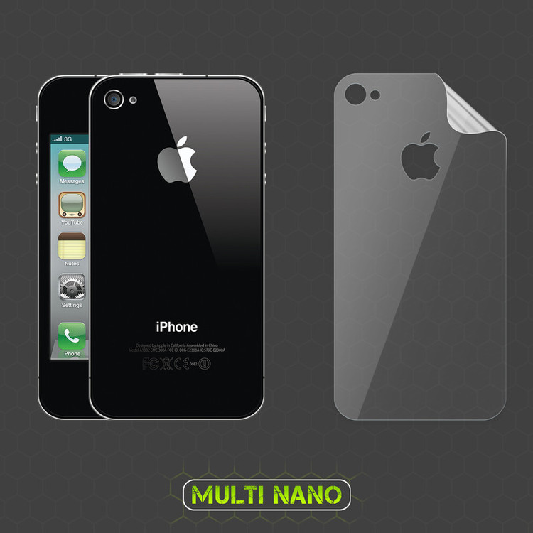 محافظ صفحه نمایش مولتی نانو مدل X-SFT مناسب برای گوشی موبایل اپل iPhone 4 به همراه محافظ پشت