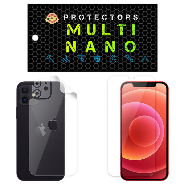 محافظ صفحه نمایش مولتی نانو مدل X-SFT مناسب برای گوشی موبایل اپل iPhone 12 به همراه محافظ پشت