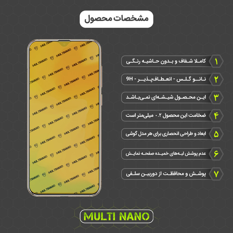 محافظ صفحه نمایش مولتی نانو مدل X-S2N مناسب برای گوشی موبایل کوبوت X20 بسته دو عددی
