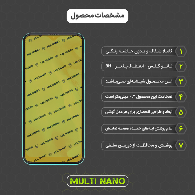 محافظ صفحه نمایش مولتی نانو مدل X-S2N مناسب برای گوشی موبایل دوجی X93 بسته دو عددی
