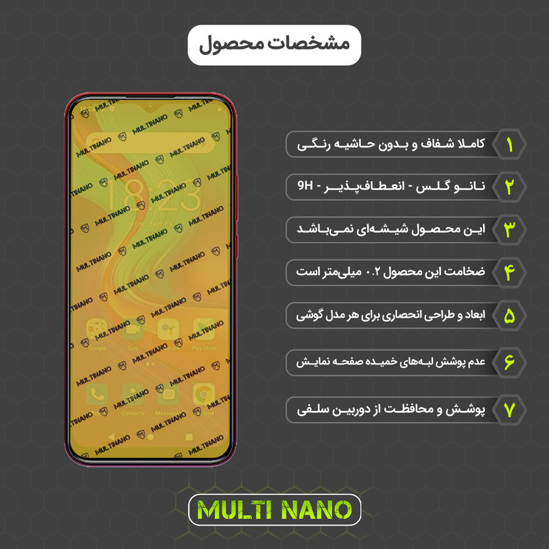 محافظ صفحه نمایش مولتی نانو مدل X-S2N مناسب برای گوشی موبایل دوجی X96 Pro بسته دو عددی