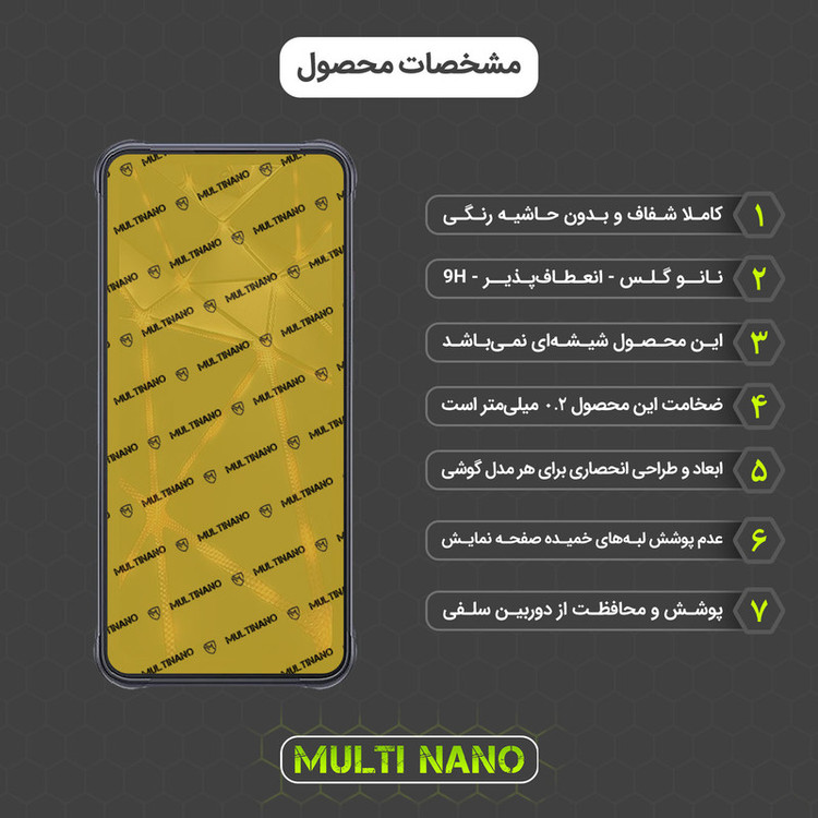 محافظ صفحه نمایش مولتی نانو مدل X-S2N مناسب برای گوشی موبایل کوبوت KingKong Power بسته دو عددی
