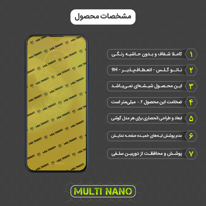 محافظ صفحه نمایش مولتی نانو مدل X-SFM مناسب برای گوشی موبایل موتورولا Moto G8 Power Lite به همراه برچسب پوششی