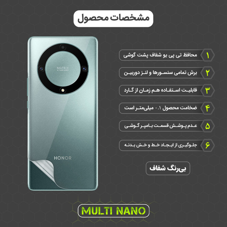 محافظ پشت گوشی مولتی نانو مدل X-F1T مناسب برای گوشی موبایل آنر Magic 5 Lite