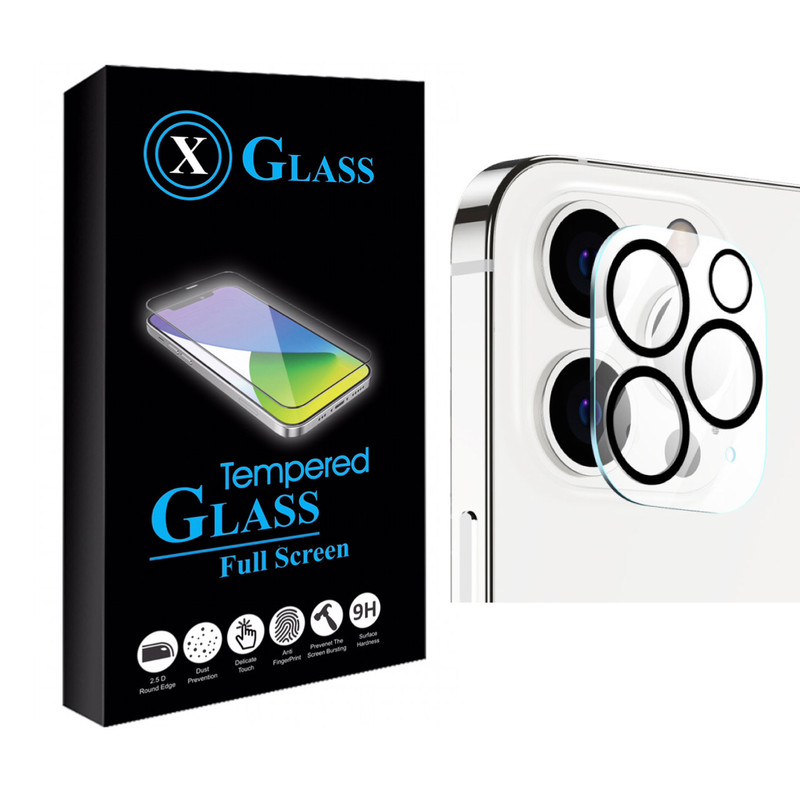 محافظ لنز دوربین ایکس گلس مدل 3D PLUS مناسب برای گوشی موبایل اپل IPHONE 13 PRO
