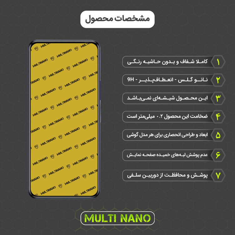 محافظ صفحه نمایش مولتی نانو مدل X-S1N مناسب برای گوشی موبایل اینفینیکسHot 20S