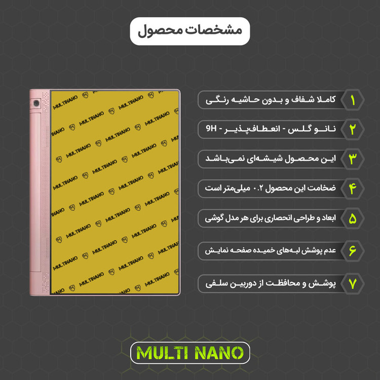 محافظ صفحه نمایش مولتی نانو مدل X-S1N مناسب برای تبلت لنوو Yoga Tab 3 10 / YT3-X50