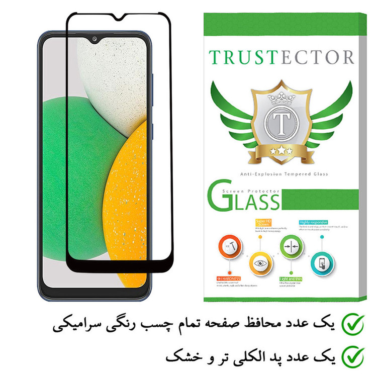 محافظ صفحه نمایش سرامیکی تراستکتور مدل CRB-Glass مناسب برای گوشی موبایل سامسونگ Galaxy A03 Core