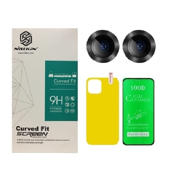 محافظ صفحه نمایش سرامیکی  مدل 2CRN مناسب برای گوشی موبایل اپل iPhone 13 mini  به همراه محافظ پشت گوشی و محافظ لنز دوربین