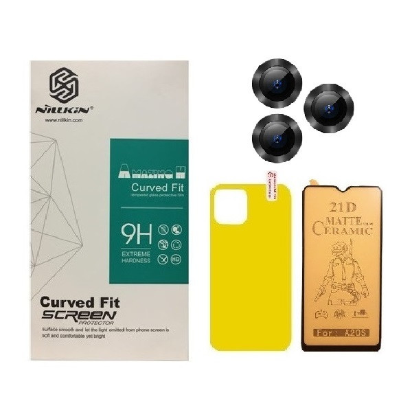 محافظ صفحه نمایش سرامیکی مات مدل 2CRN مناسب برای گوشی موبایل اپل iPhone 11 pro به همراه محافظ پشت گوشی و محافظ لنز دوربین