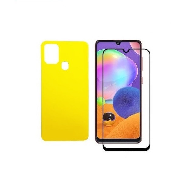محافظ صفحه نمایش آرمور مدل FUL مناسب برای گوشی موبایل سامسونگ Galaxy A21S به همراه محافظ پشت گوشی