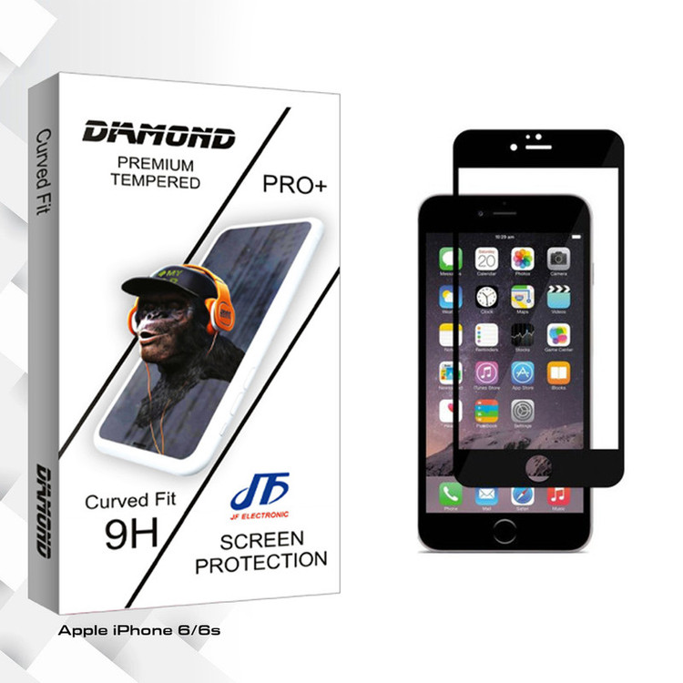 محافظ صفحه نمایش شیشه ای جی اف مدل Diamond glass مناسب برای گوشی موبایل اپل iphone 6/6s