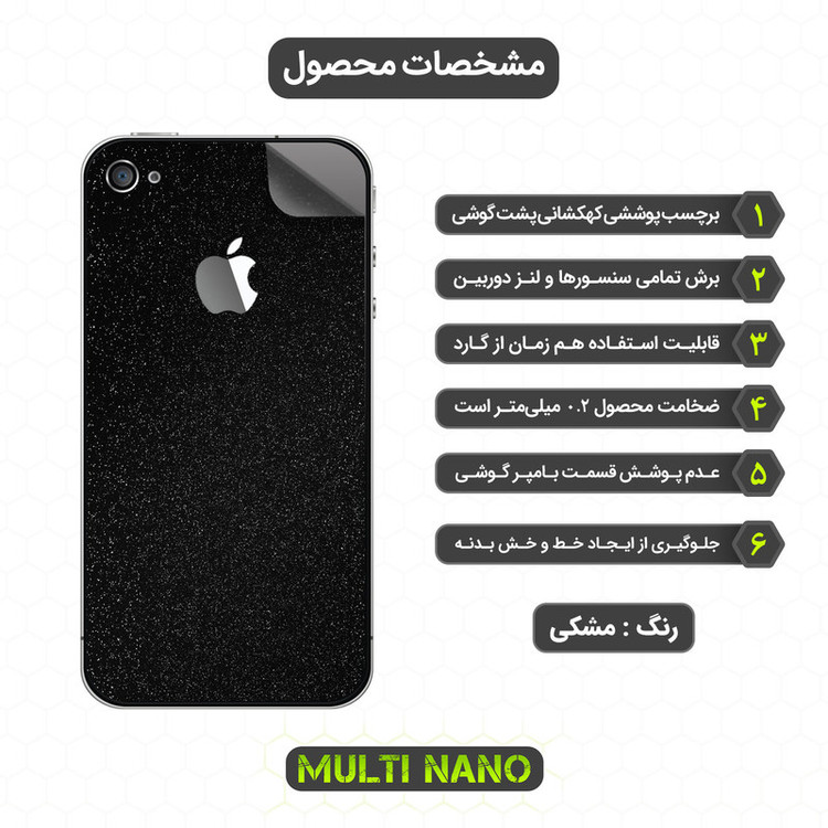 برچسب پوششی مولتی نانو مدل X-F1G مناسب برای گوشی موبایل اپل iPhone 4S